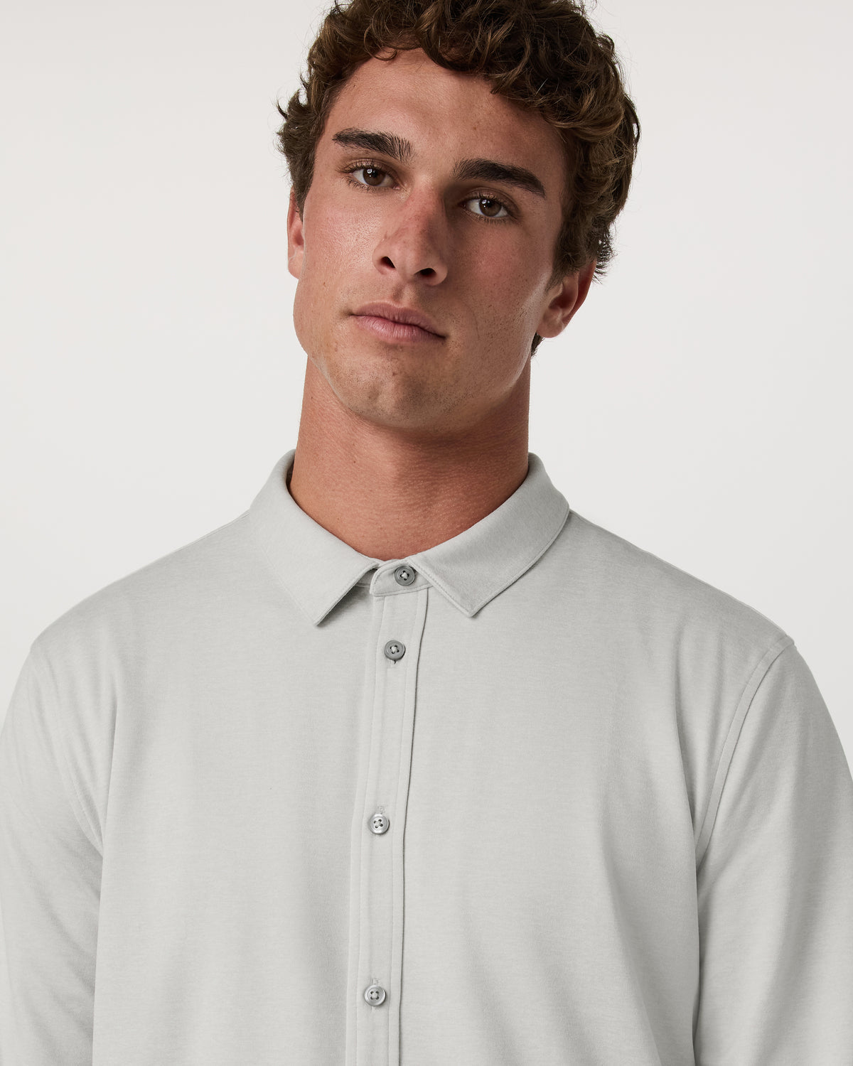 Men's Long Sleeve Ponto Button Down Salt Heather | Vuori outlet