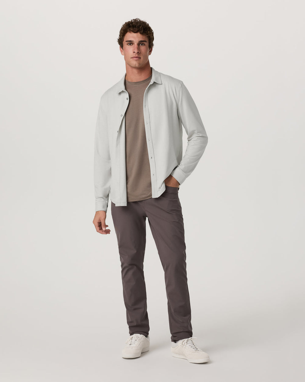 Men's Long Sleeve Ponto Button Down Salt Heather | Vuori outlet