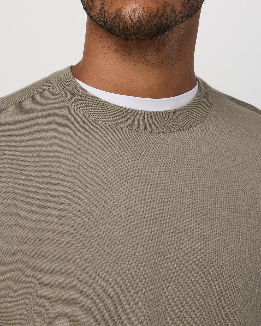 Merino Fine Gauge Wool Sweater Men's Taupe Sweater | Vuori shop