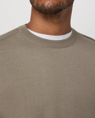 Merino Fine Gauge Wool Sweater Men's Taupe Sweater | Vuori shop