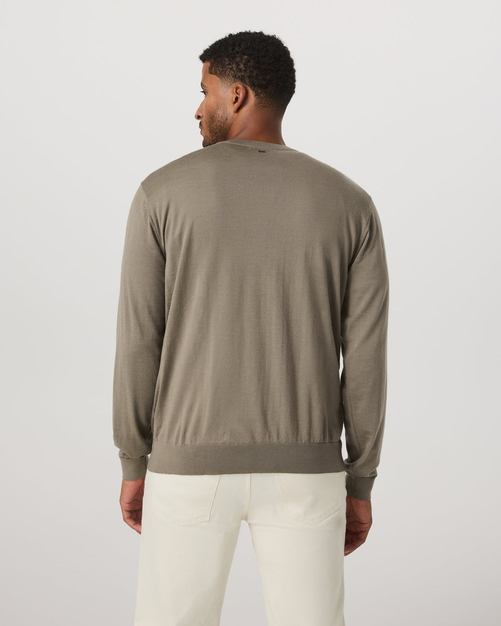 Merino Fine Gauge Wool Sweater Men's Taupe Sweater | Vuori shop