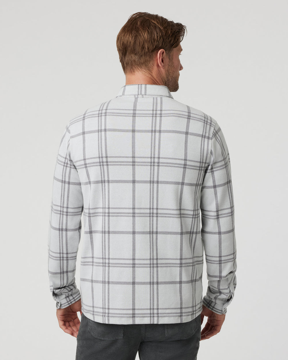 Seaview Plaid Buttondown Shirt Frost Grey | Vuori shop