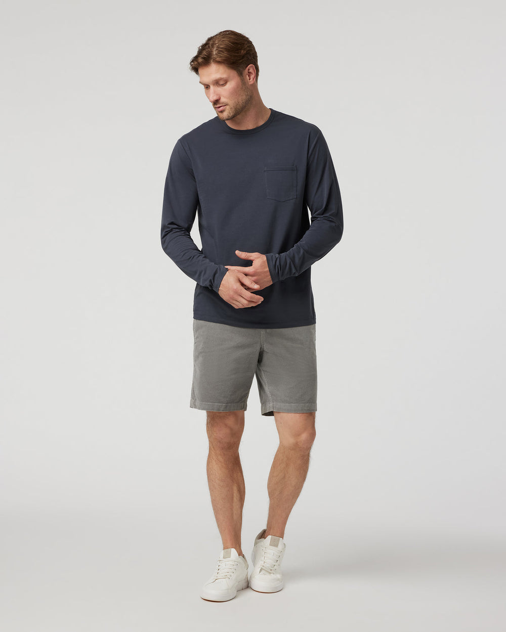 Long Sleeve Men's Feather Tee Navy | Vuori for sale