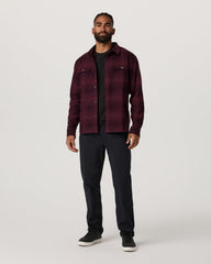 Long Sleeve Flannel Button Down Men's Raisin Shirt | Vuori online