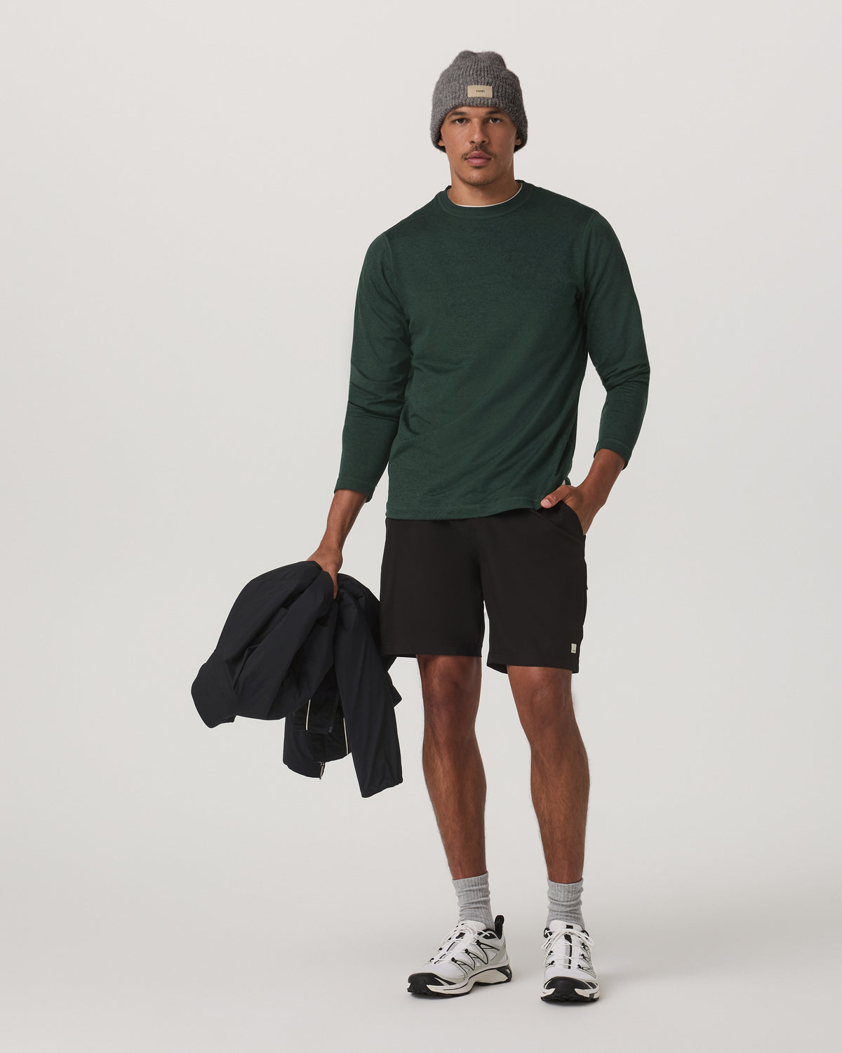 Long Sleeve Ponto Performance Tee Evergreen Heather | Vuori discount