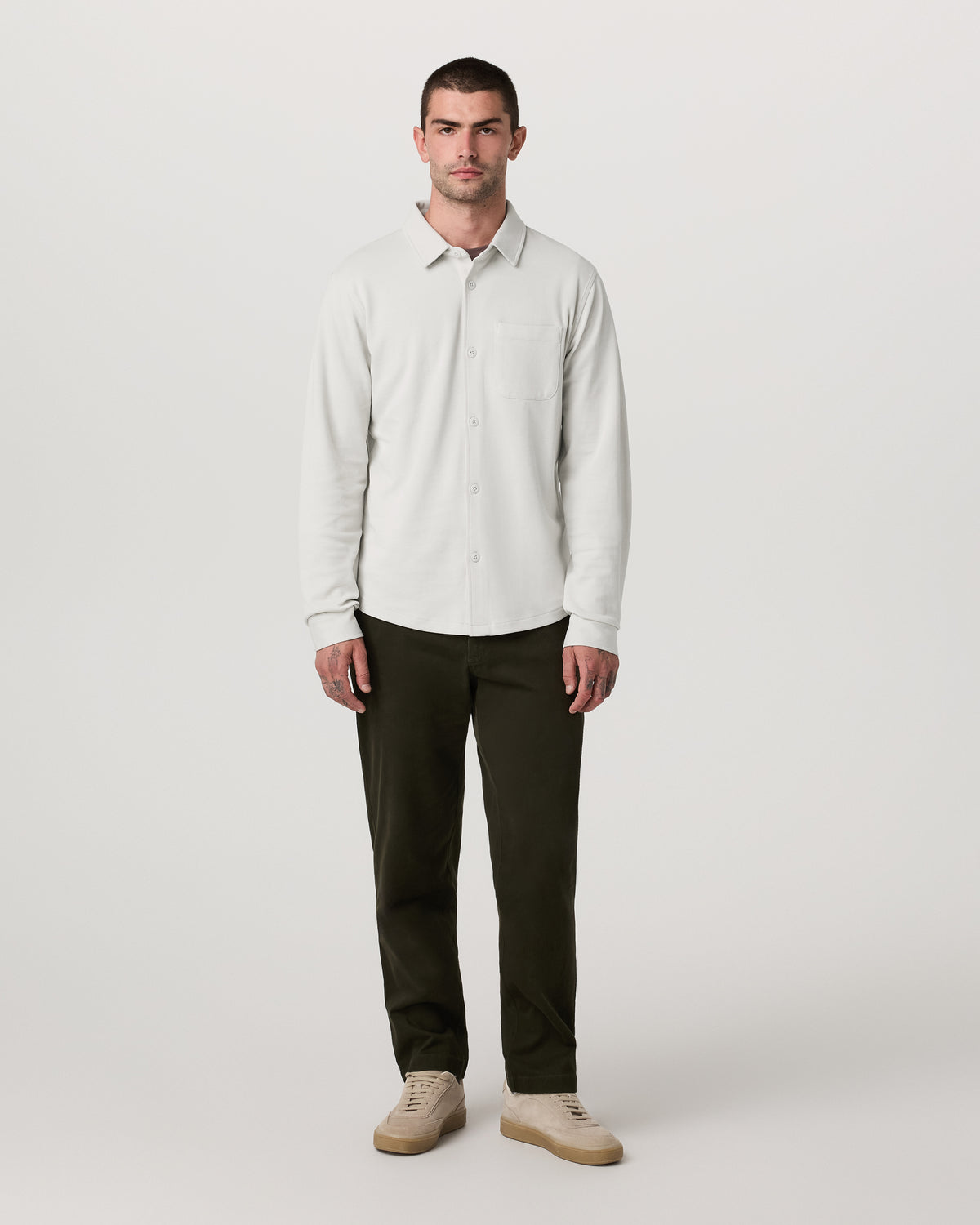 Jeffreys Overshirt Men's Winter Grey Heather Shirt | Vuori shop