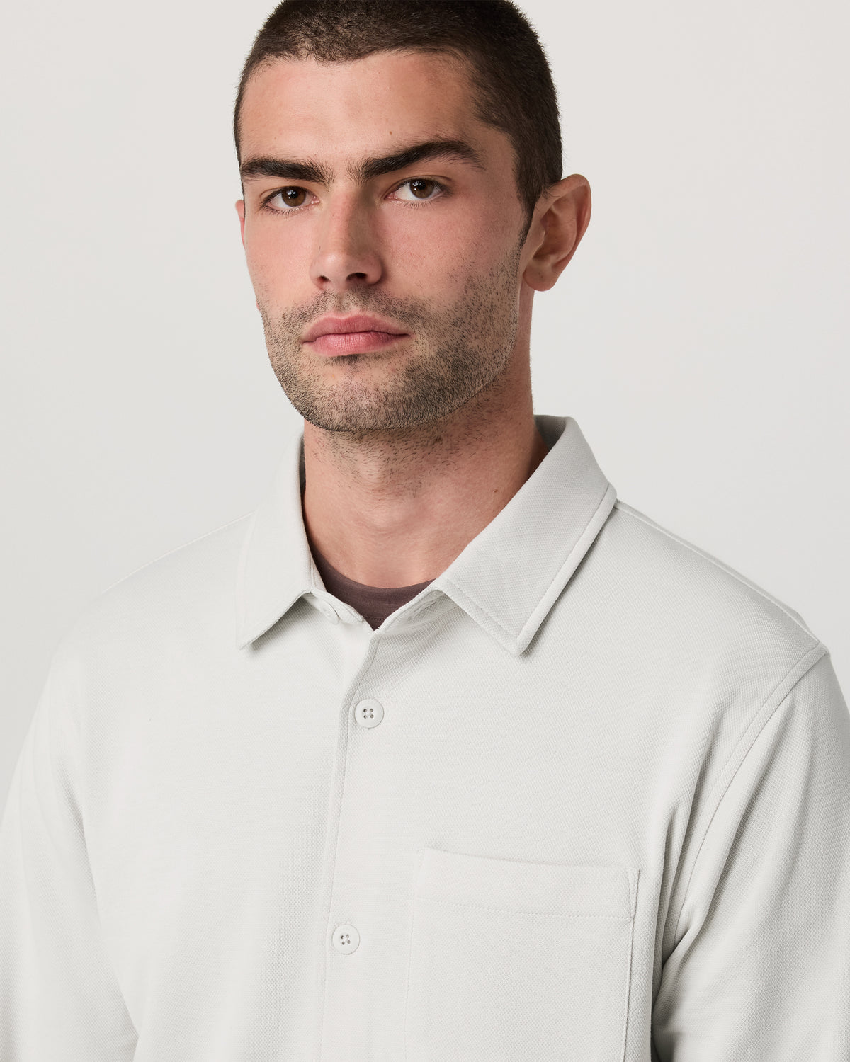 Jeffreys Overshirt Men's Winter Grey Heather Shirt | Vuori shop