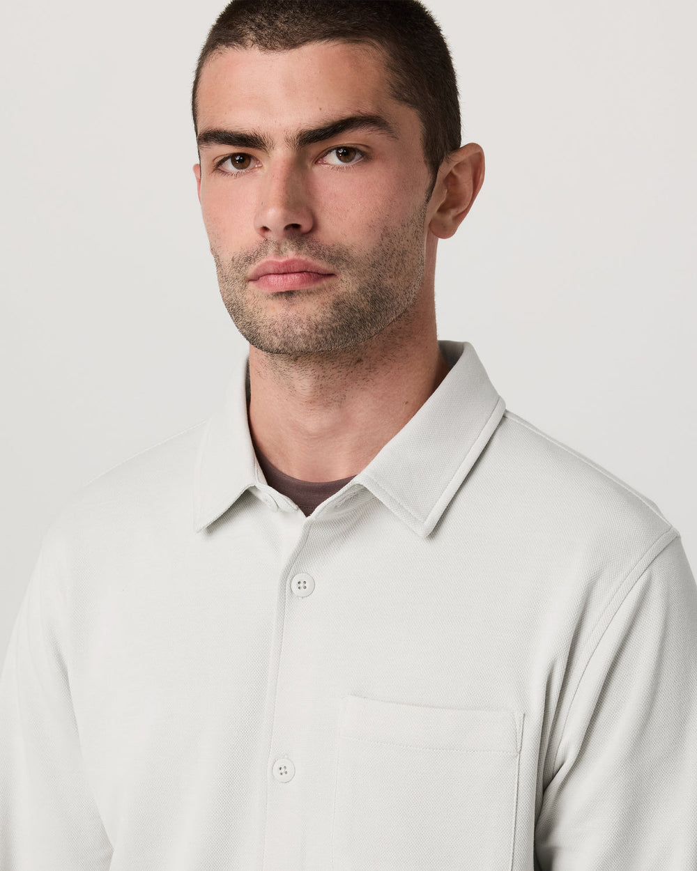 Jeffreys Overshirt Men's Winter Grey Heather Shirt | Vuori shop