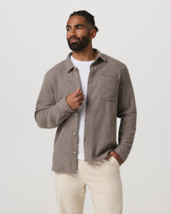 Long Sleeve Altitude Wool Shirt - Relaxed Phantom Grey | Vuori discount