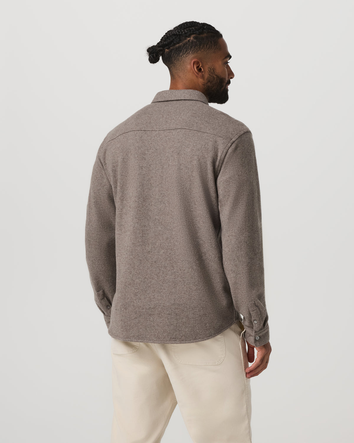 Long Sleeve Altitude Wool Shirt - Relaxed Phantom Grey | Vuori discount