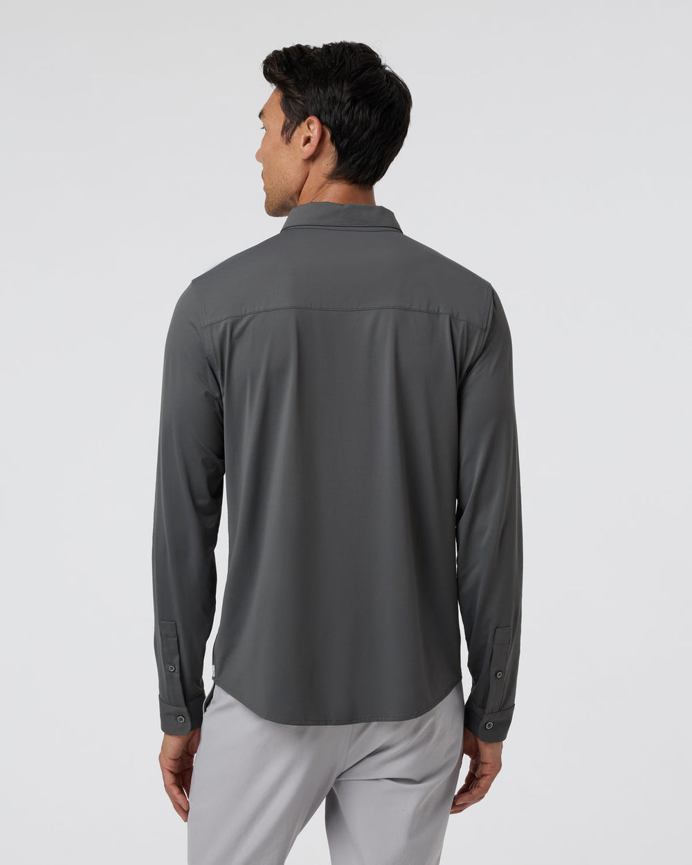 Long Sleeve TravelLite Button Down Dark Pewter | Vuori sale