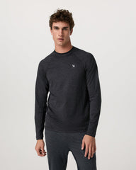 Long Sleeve Ponto Hybrid Baselayer Charcoal Heather | Vuori for sale