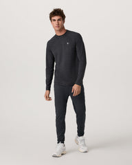 Long Sleeve Ponto Hybrid Baselayer Charcoal Heather | Vuori for sale