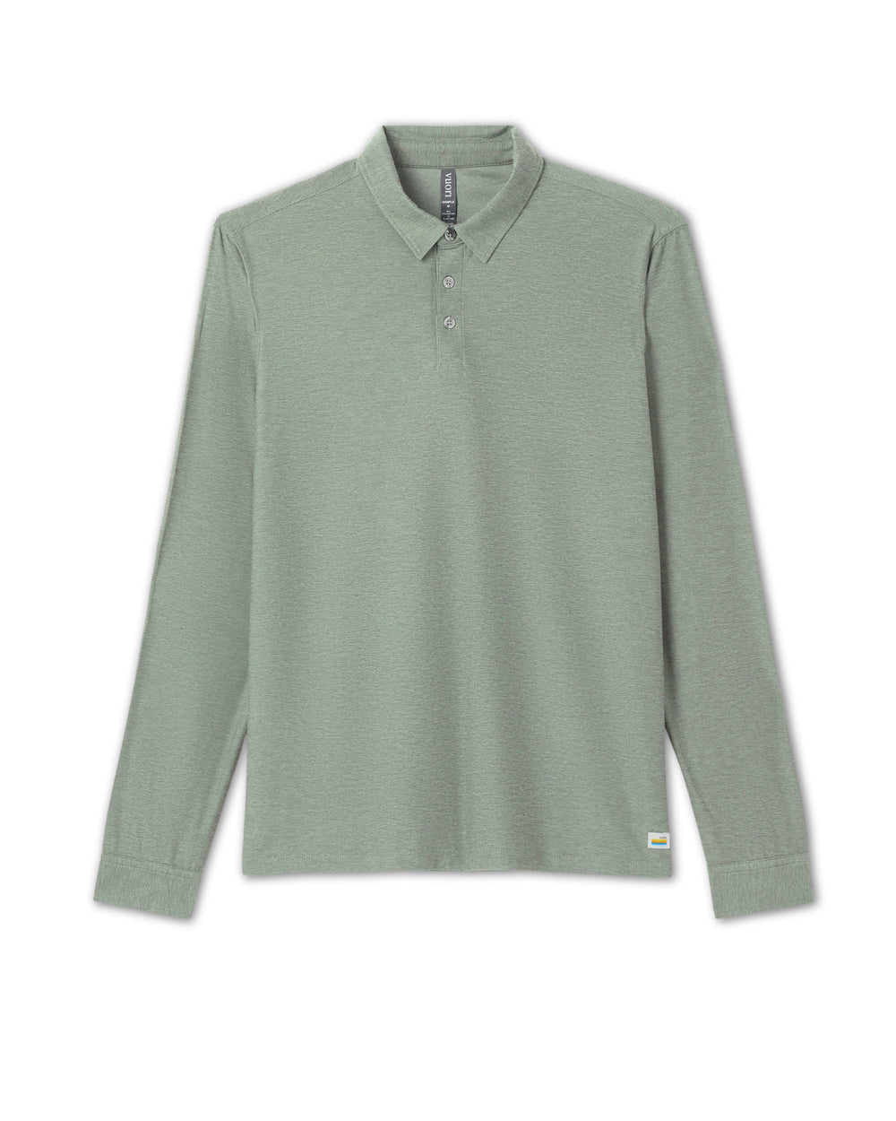Long Sleeve Strato Tech Polo Men's Thyme Heather Shirt | Vuori online
