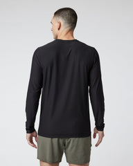Long Sleeve Strato Graphic Tee Black Workout Tee | Vuori discount