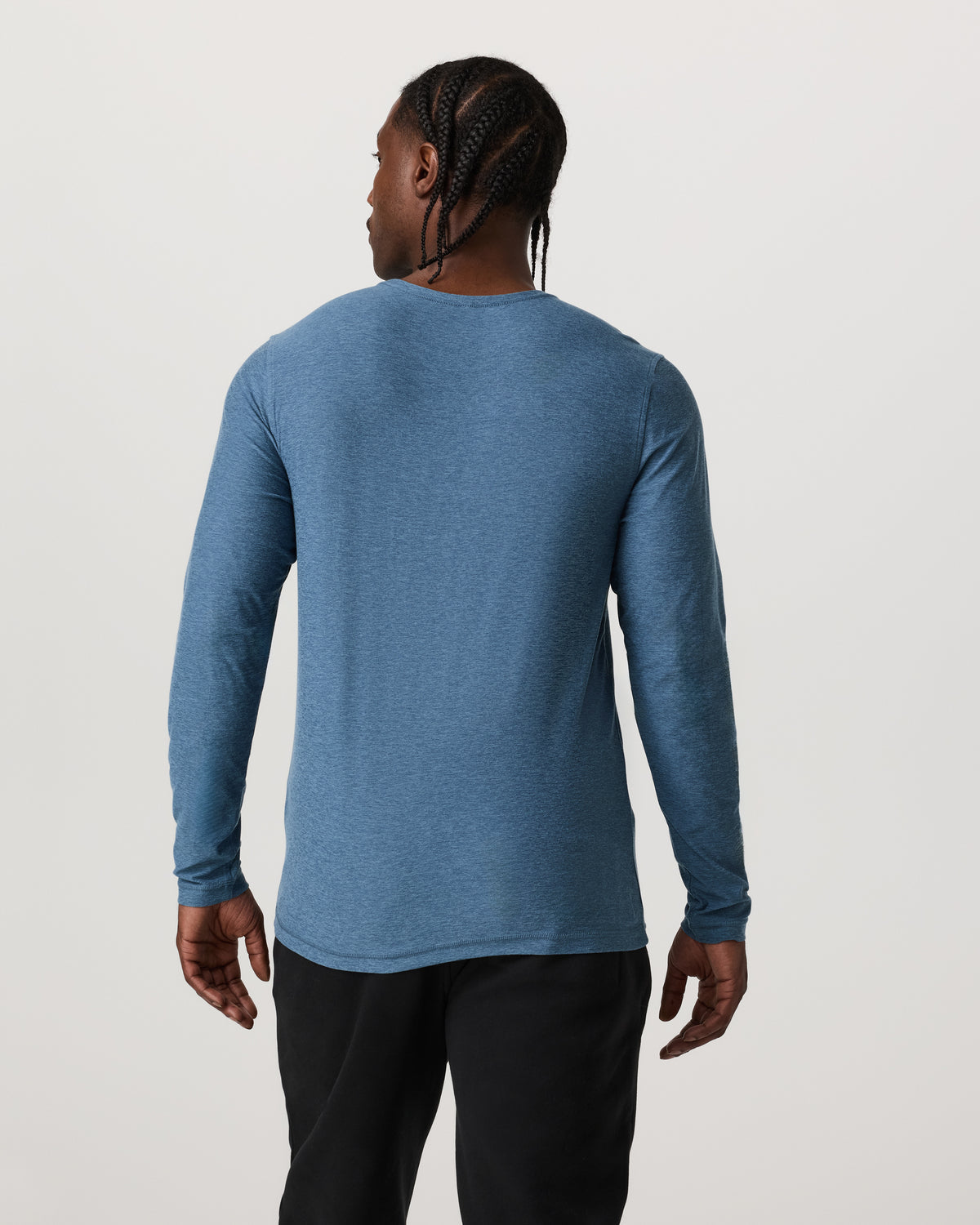 Men's Long Sleeve Strato Tech Tee Pool Blue Heather | Vuori outlet