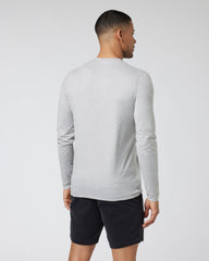 Long-Sleeve Ease Performance Henley Light Heather Grey | Vuori shop