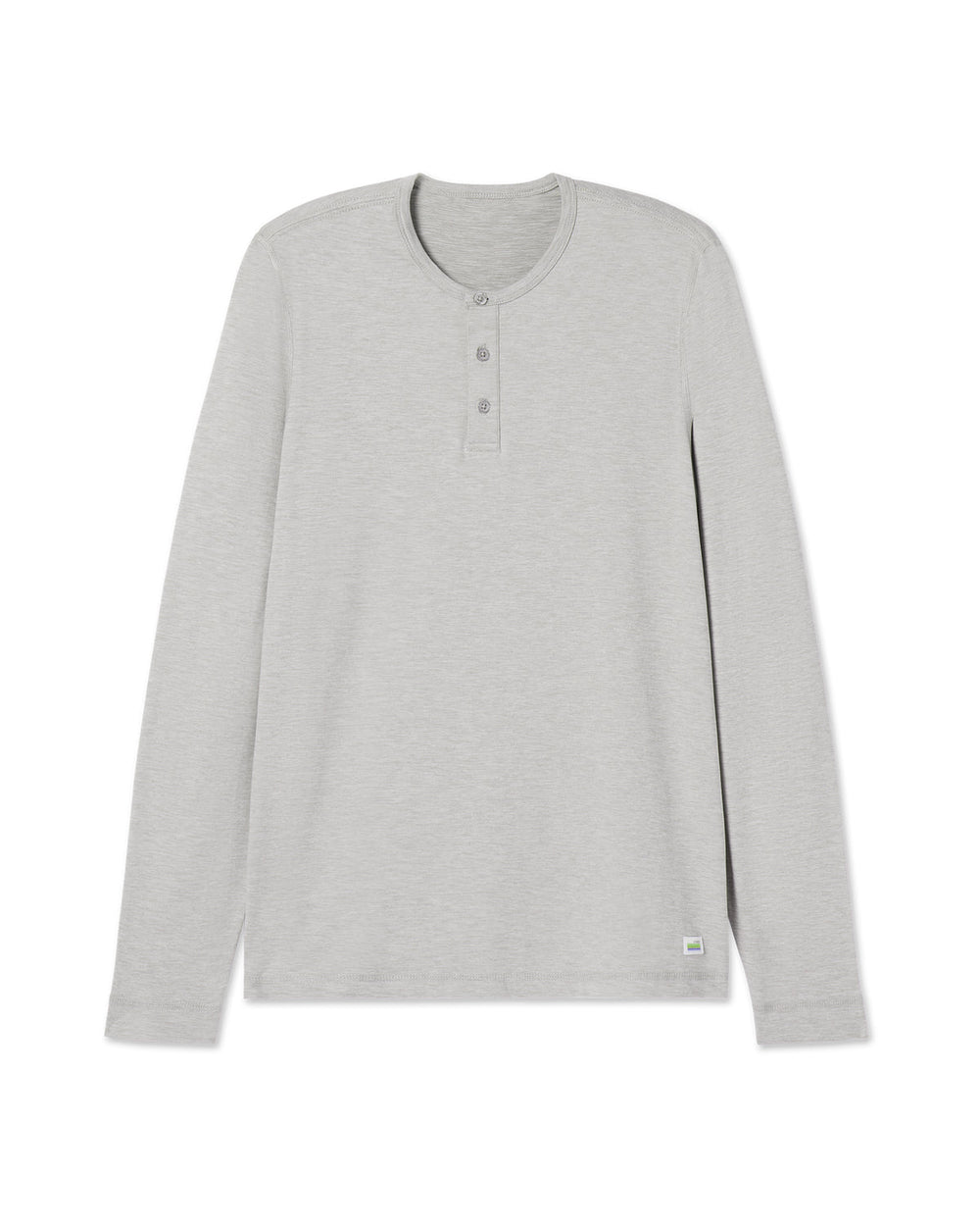 Long-Sleeve Ease Performance Henley Light Heather Grey | Vuori shop