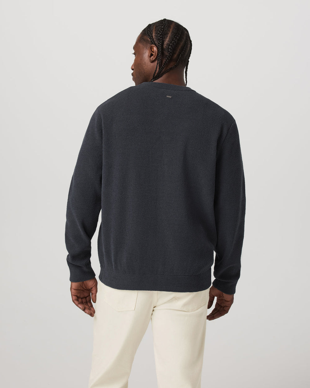 Midweight Rib Sweater Men's Navy Ribbed Knit Sweater | Vuori sale