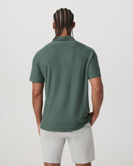 Strato Tech Polo Men's Agate Green Heather Polo Shirt | Vuori discount