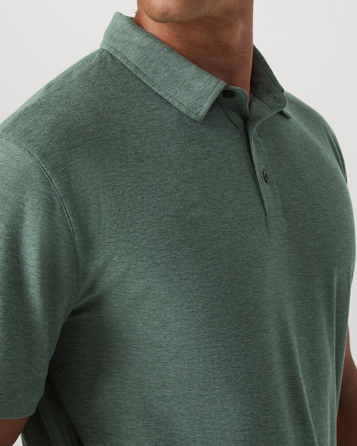 Strato Tech Polo Men's Agate Green Heather Polo Shirt | Vuori discount