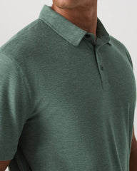 Strato Tech Polo Men's Agate Green Heather Polo Shirt | Vuori discount