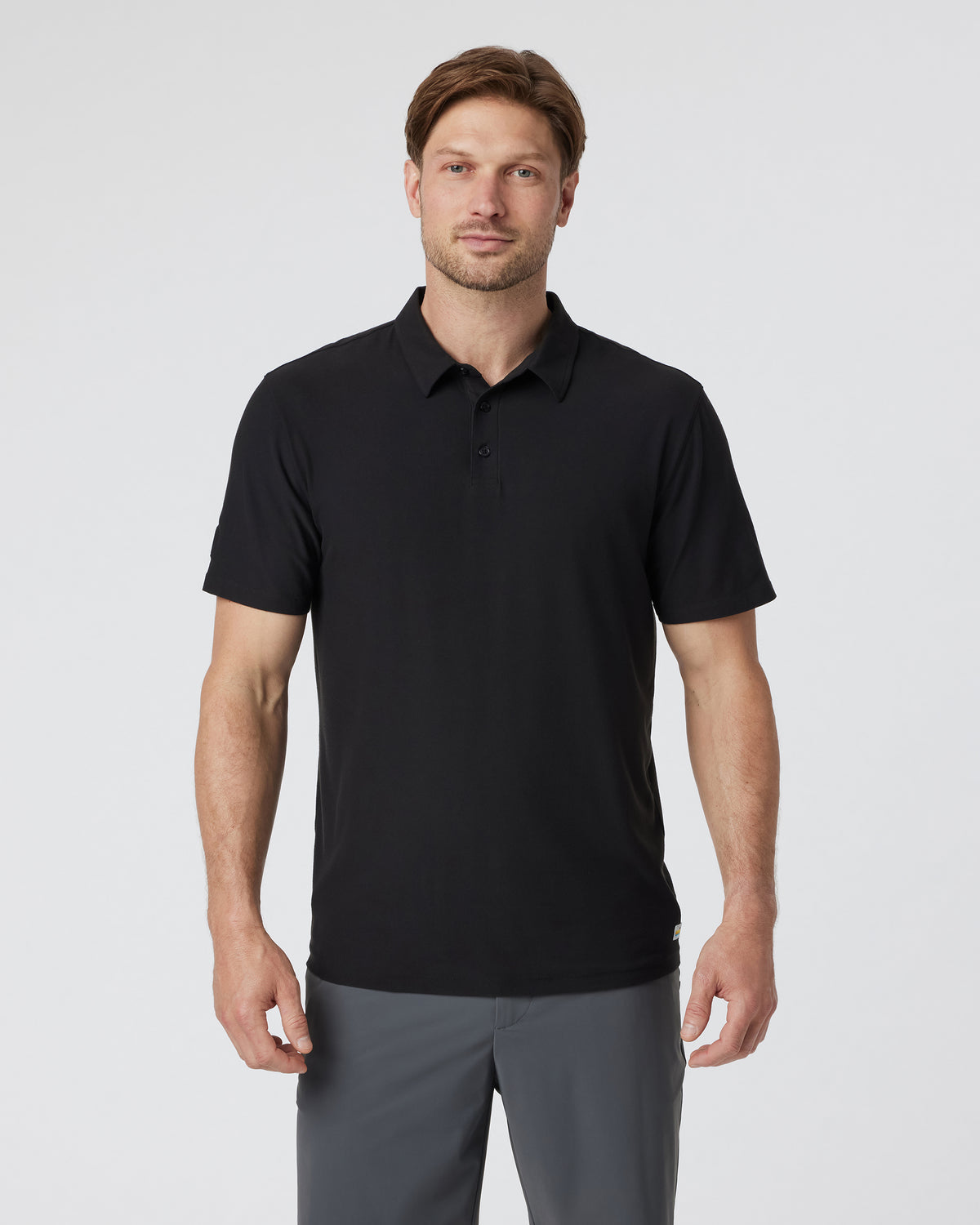 Strato Tech Polo Men's Black Polo Shirt | Vuori outlet