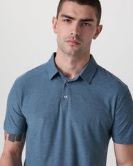 Strato Tech Polo Men's Pool Blue Heather Polo | Vuori sale