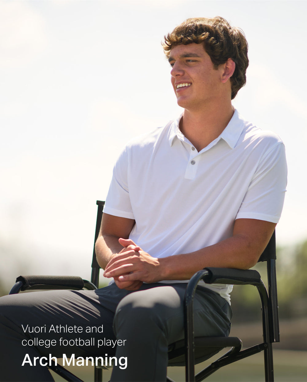 Strato Tech Polo Men's White Athletic Polo | Vuori onsale