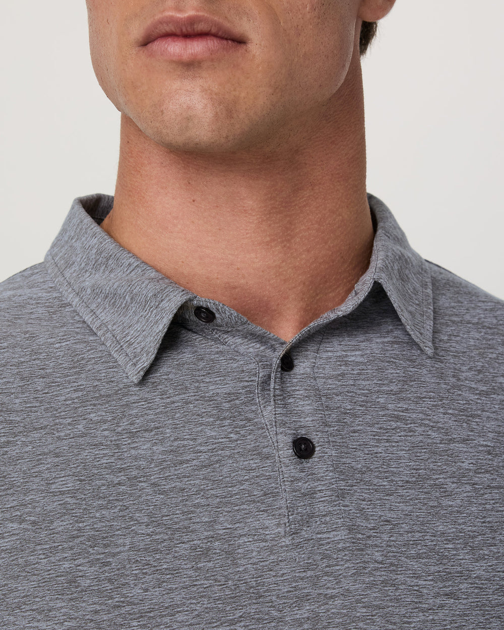 Strato Tech Polo Men's Heather Grey Polo Shirt | Vuori shop