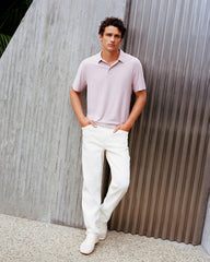 Strato Tech Polo Men's Faded Rose Heather Polo Shirt | Vuori sale