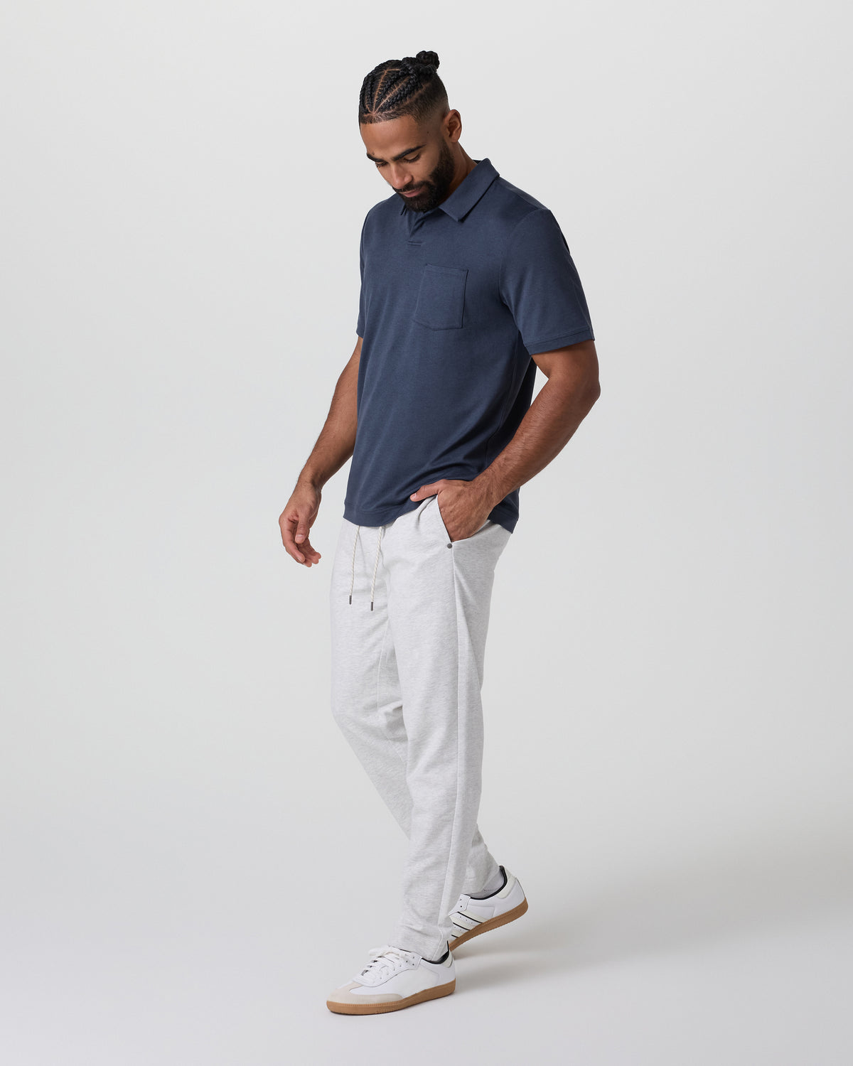 Short Sleeve Ponto Performance Polo Azure Heather | Vuori onsale