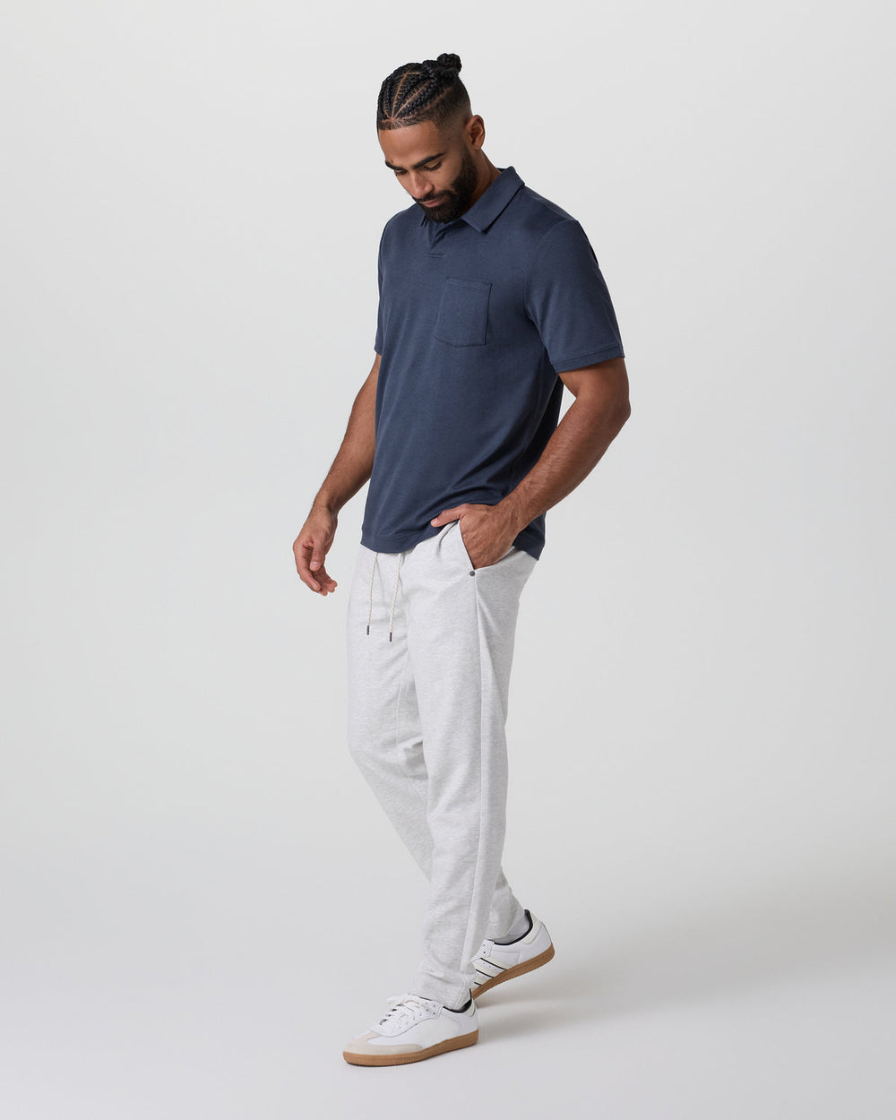 Short Sleeve Ponto Performance Polo Azure Heather | Vuori onsale