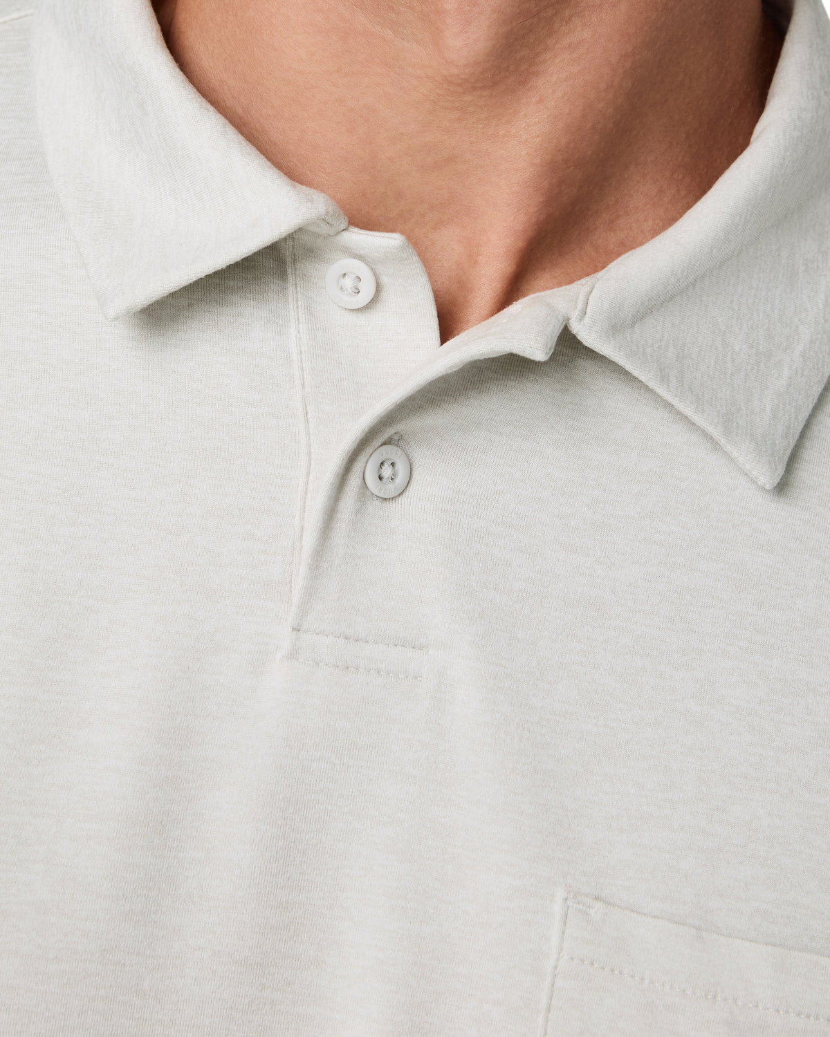 Men's Short Sleeve Ponto Performance Polo Salt Heather | Vuori discount