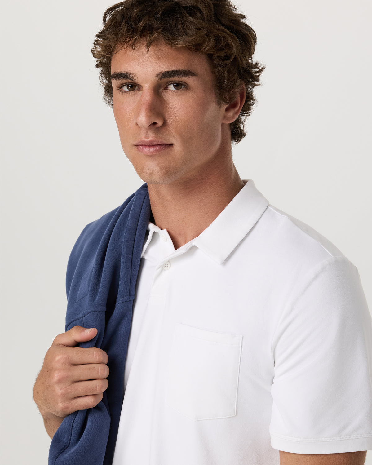 Men's Short Sleeve Ponto Performance Polo White | Vuori outlet
