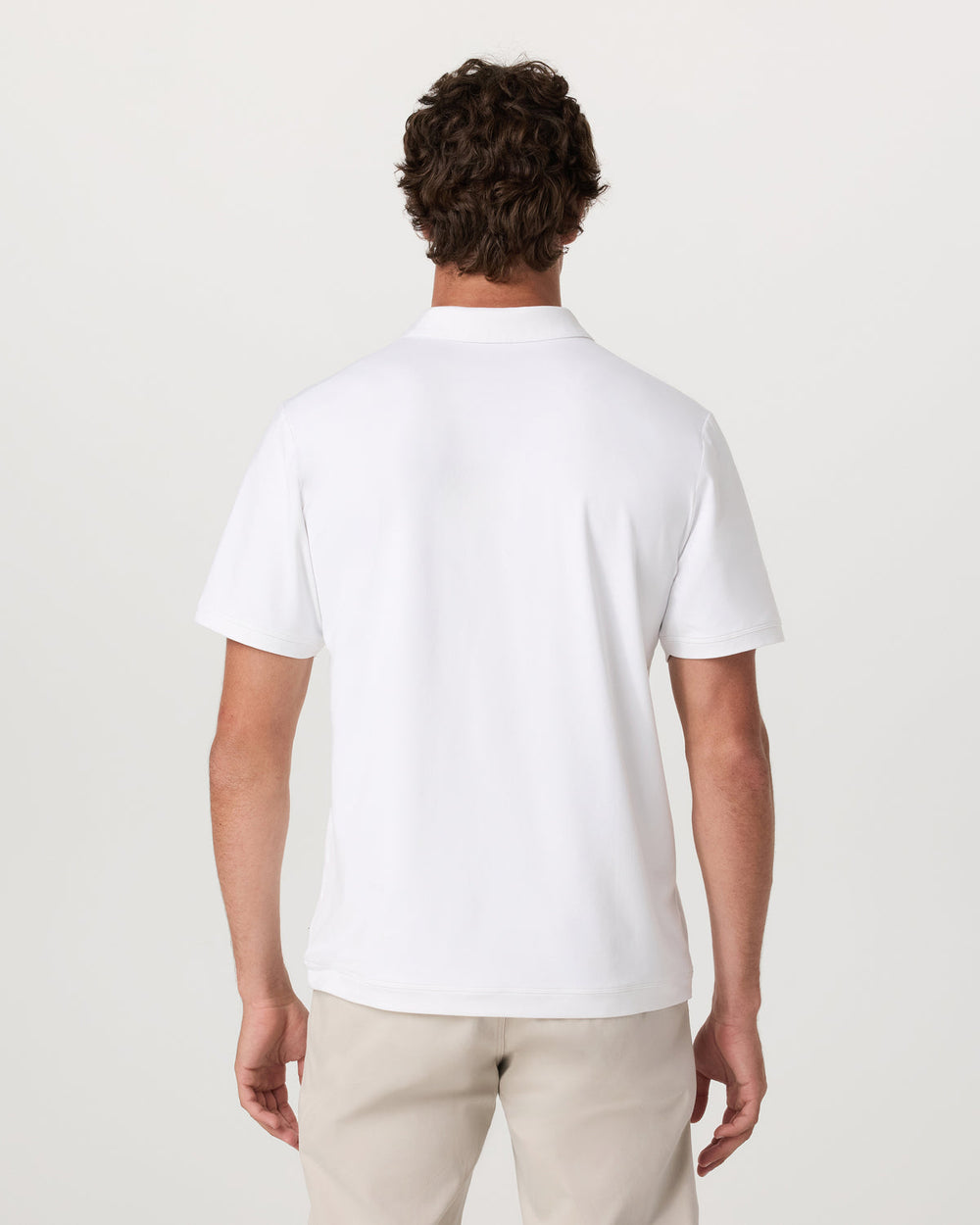 Men's Short Sleeve Ponto Performance Polo White | Vuori outlet
