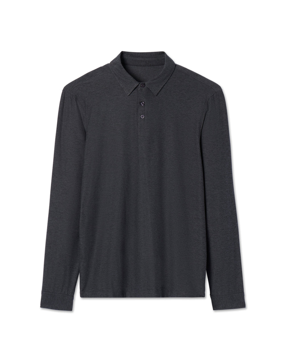 Long Sleeve Strato Tech Polo Charcoal Heather | Vuori for sale