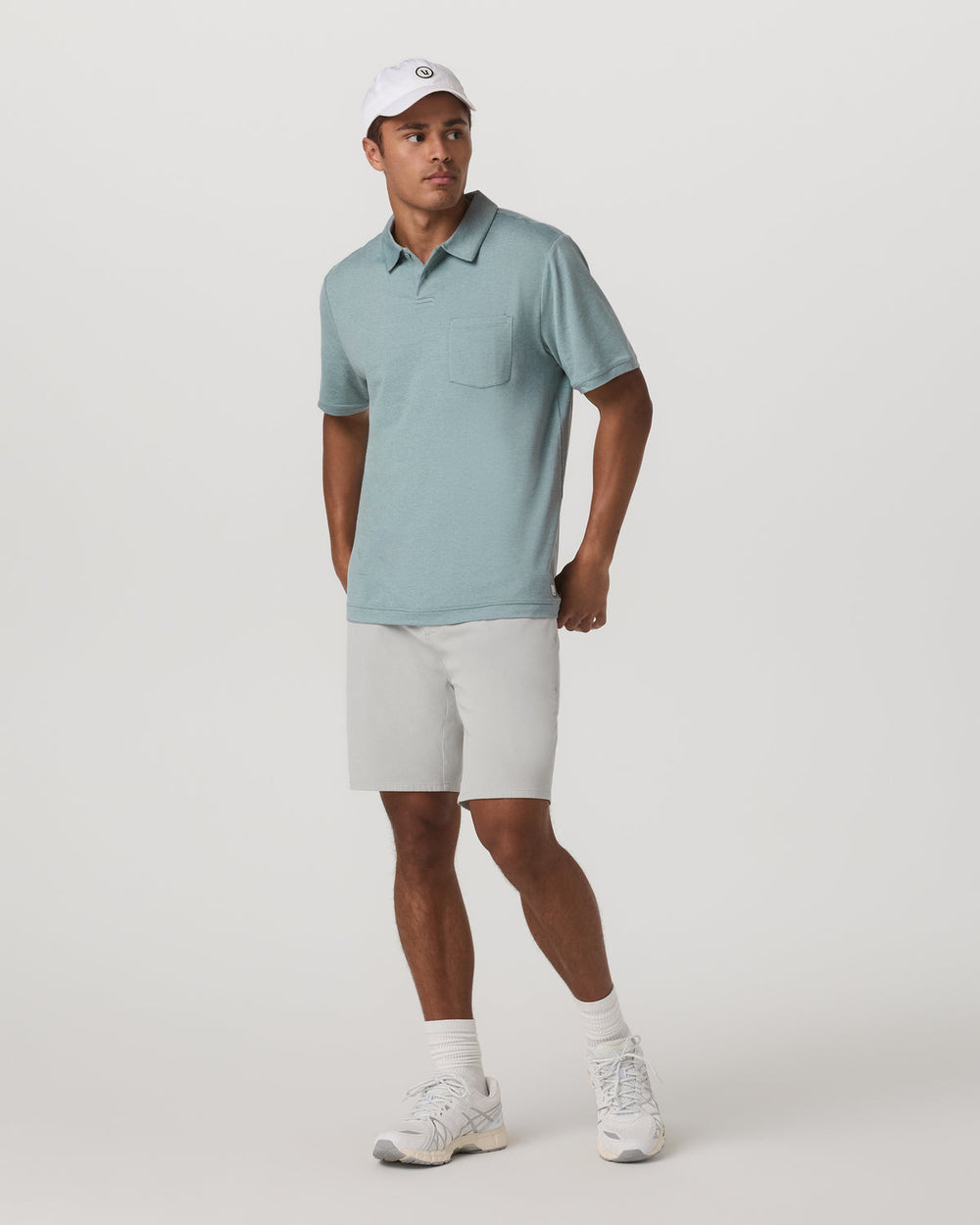 Short Sleeve Ponto Performance Polo Misty Blue Heather | Vuori online
