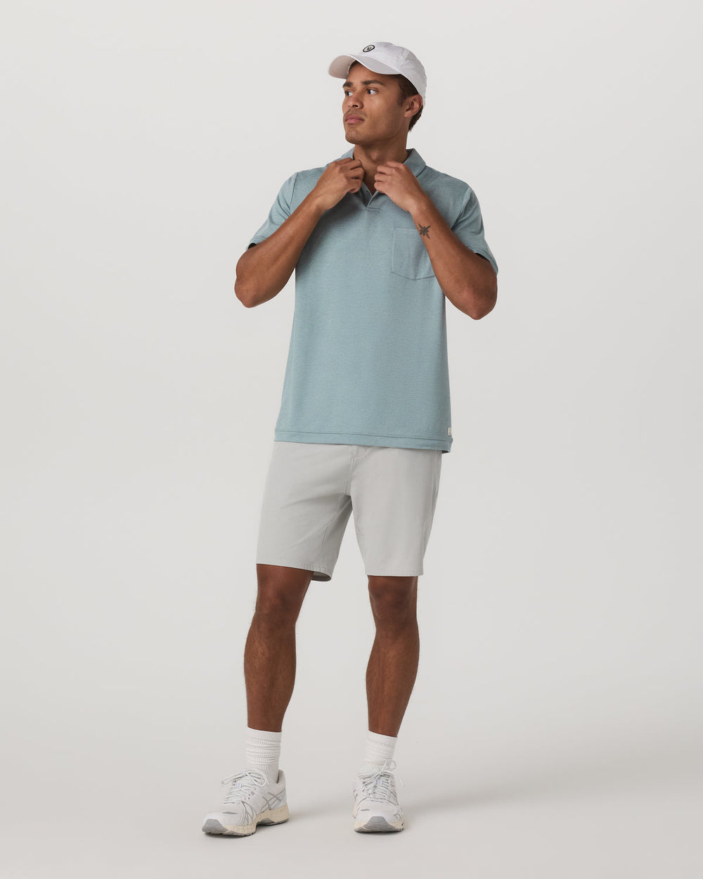 Short Sleeve Ponto Performance Polo Misty Blue Heather | Vuori online