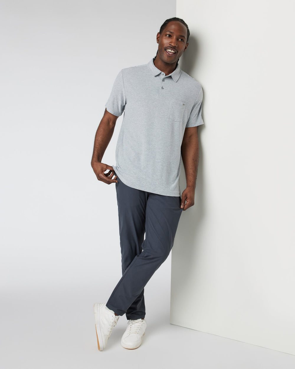 Ace Polo Men's Light Grey Polo | Vuori outlet