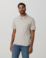 Short Sleeve Ponto Performance Polo Dark Salt Heather | Vuori sale