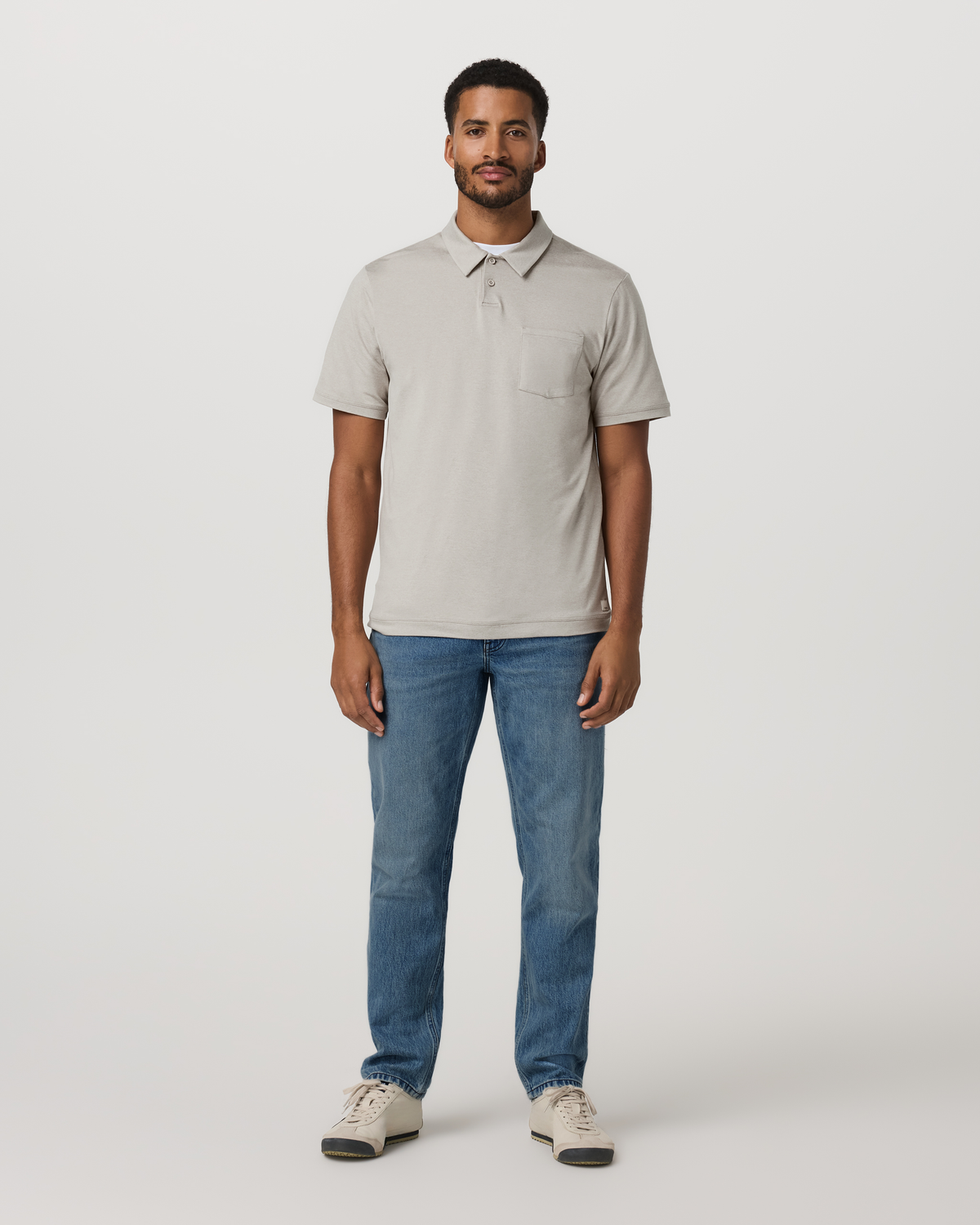 Short Sleeve Ponto Performance Polo Dark Salt Heather | Vuori sale