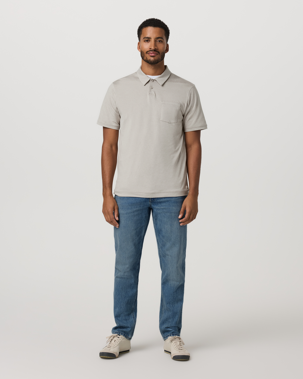 Short Sleeve Ponto Performance Polo Dark Salt Heather | Vuori sale