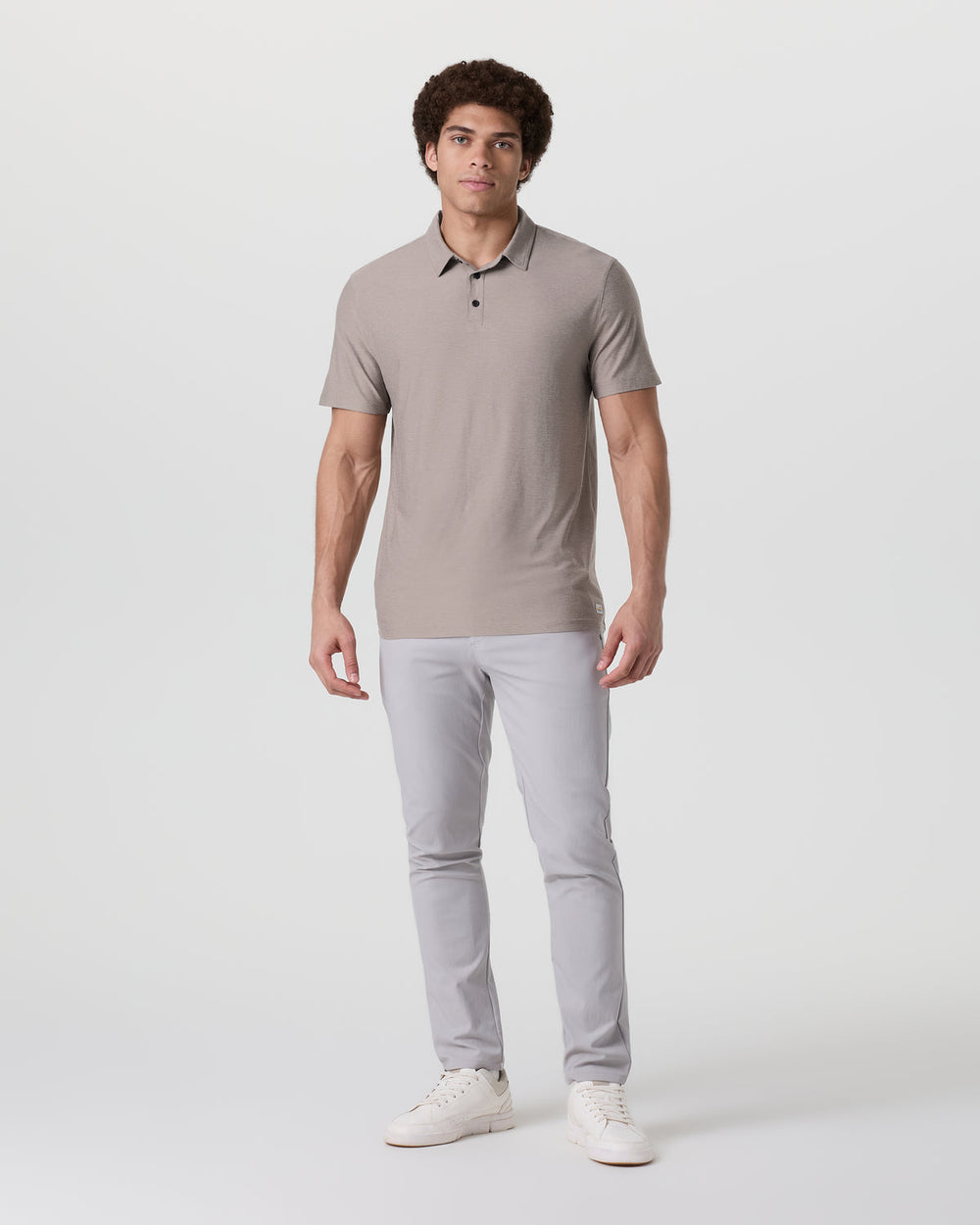Strato Tech Polo Men's Mocha Heather Polo | Vuori for sale
