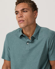 Strato Tech Polo Men's Bluegrass Heather Polo Shirt | Vuori online