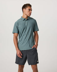 Strato Tech Polo Men's Bluegrass Heather Polo Shirt | Vuori online