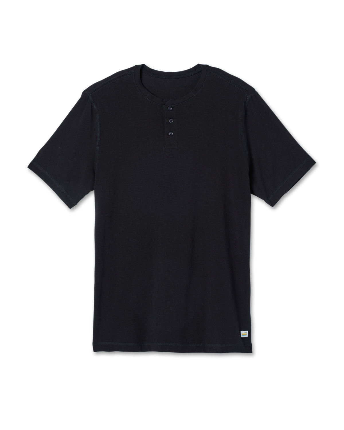 Short-Sleeve Tuvalu Henley Men's Black Henley Shirt | Vuori onsale