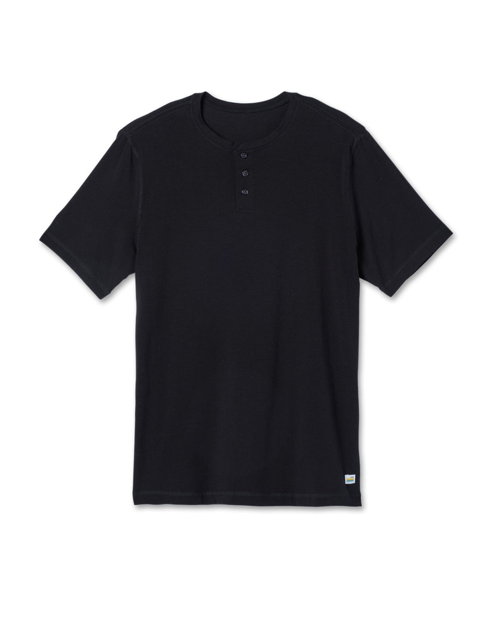 Short-Sleeve Tuvalu Henley Men's Black Henley Shirt | Vuori onsale