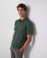 Short Sleeve Ponto Performance Polo Marsh Heather | Vuori for sale