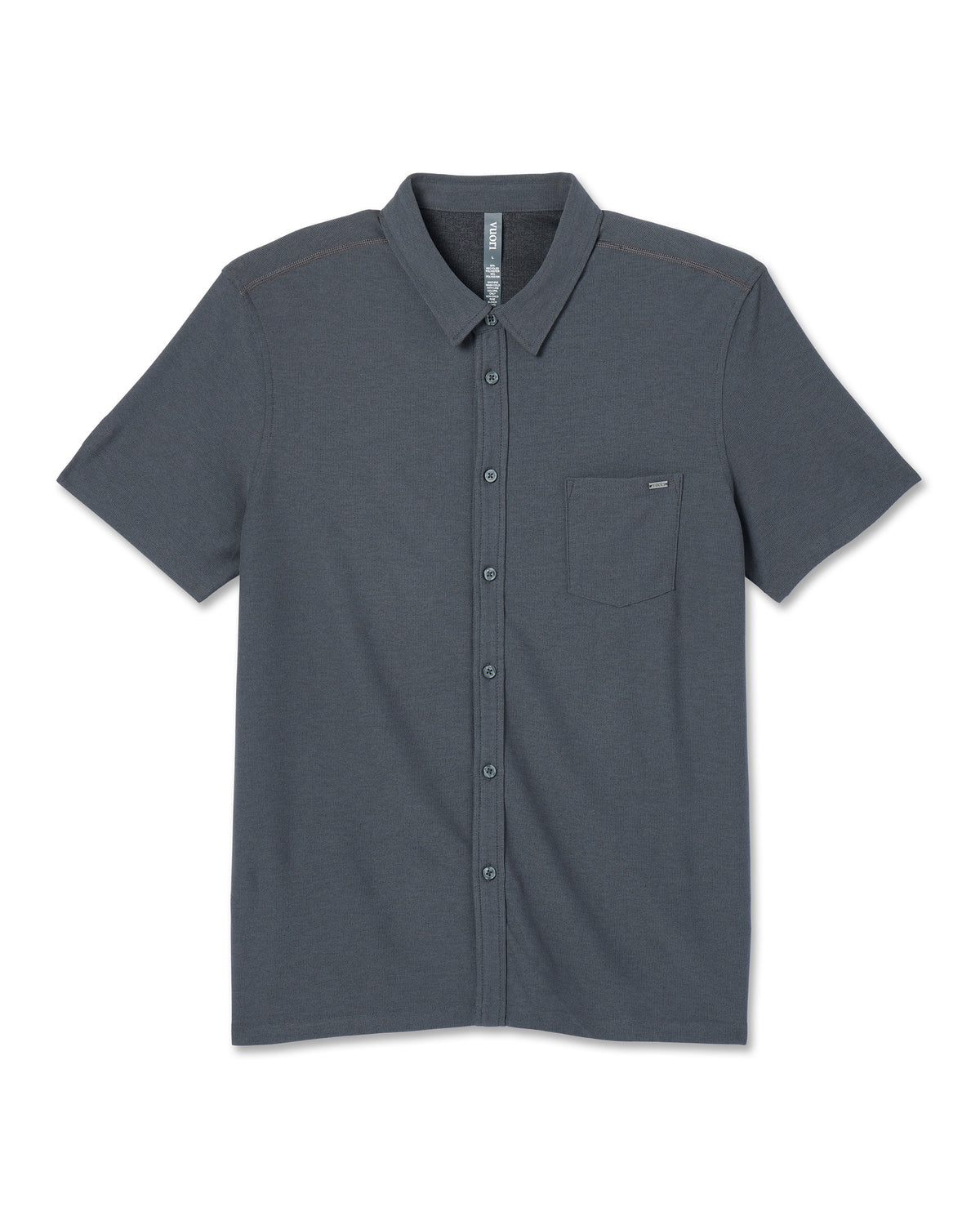 Short Sleeve Ace Button Down Men's Charcoal Shirt | Vuori online